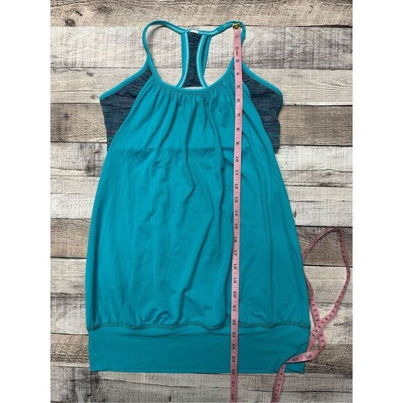 Size 6 Lululemon No Limits Tank Blue Tropics / Wee Are From Space Blue Tropics - Picture 7 of 11
